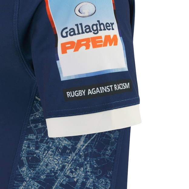 Sale Sharks Mens Home Rugby Shirt 25/26 Navy - Gallagher Premiership Sleeve Sponsor