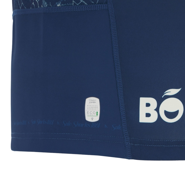 Sale Sharks Mens Home Rugby Shirt 25/26 Navy - Official Licensed Product Tag