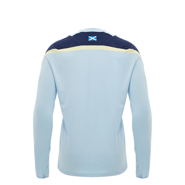Scotland Kids Training Sweatshirt 26/27 Blue and Sand - Back View