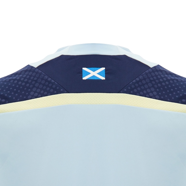 Scotland Kids Training Sweatshirt 26/27 Blue and Sand - Flag Detail