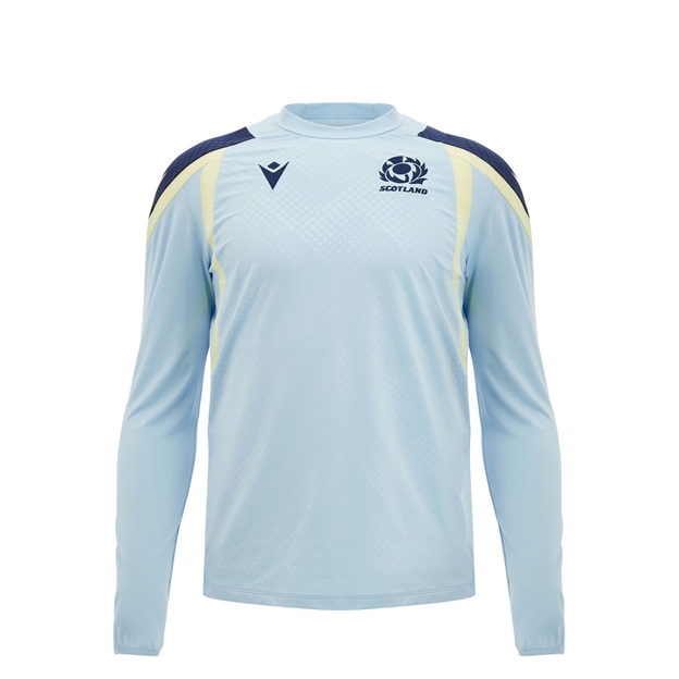 Scotland Kids Training Sweatshirt 26/27 Blue and Sand - Front View