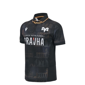 Ospreys Kids Home Rugby Shirt 26/27 Black - Front View