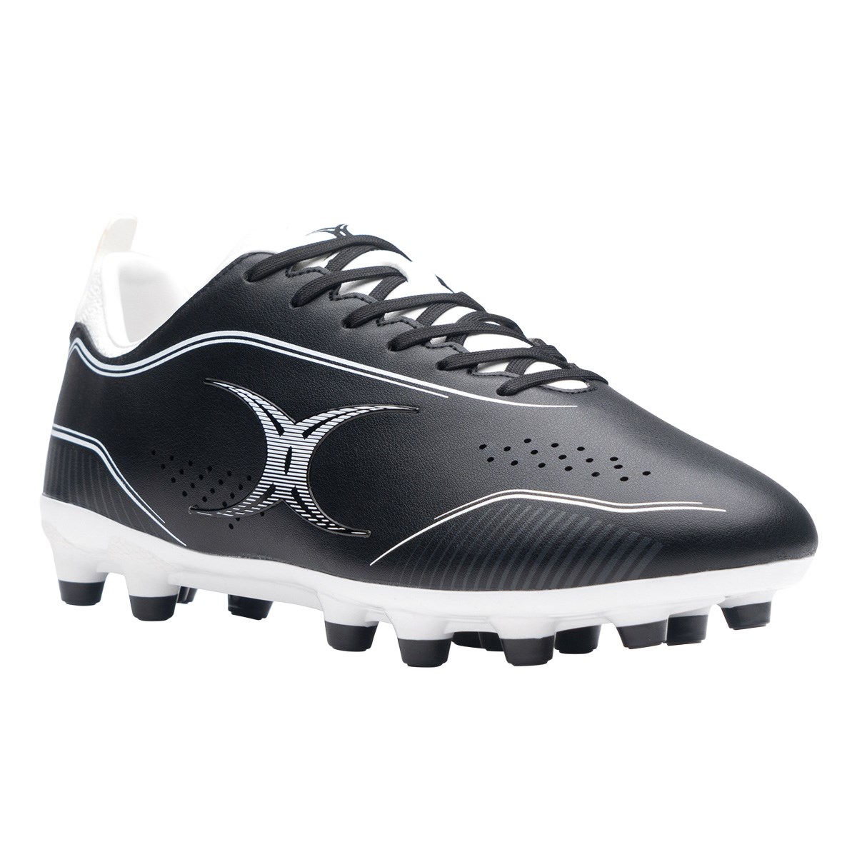 Gilbert Cage Torq MSX Firm Ground Rugby Boots Black - Outstep