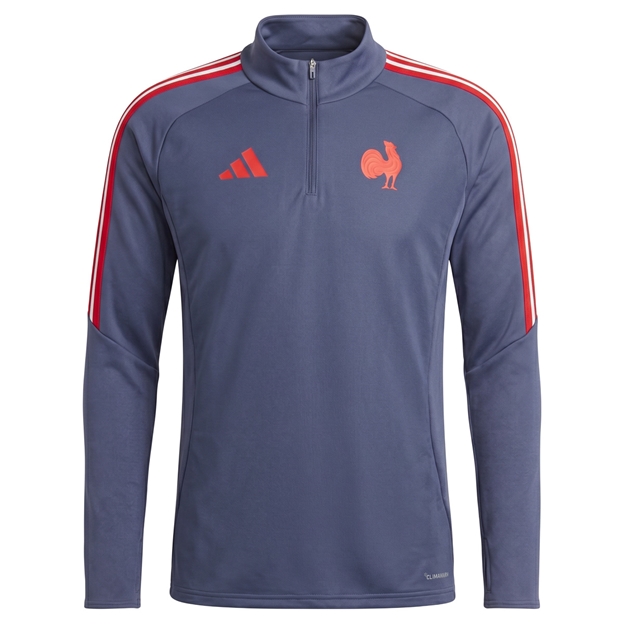France Mens Winter Training Quarter Zip Top 26/27 Shadow Navy - Front
