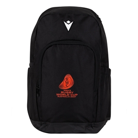 Rugby World Cup 2027 Backpack Black/Orange - Front View