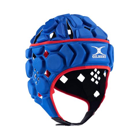 Gilbert Octane Headguard Royal/Red - Front View