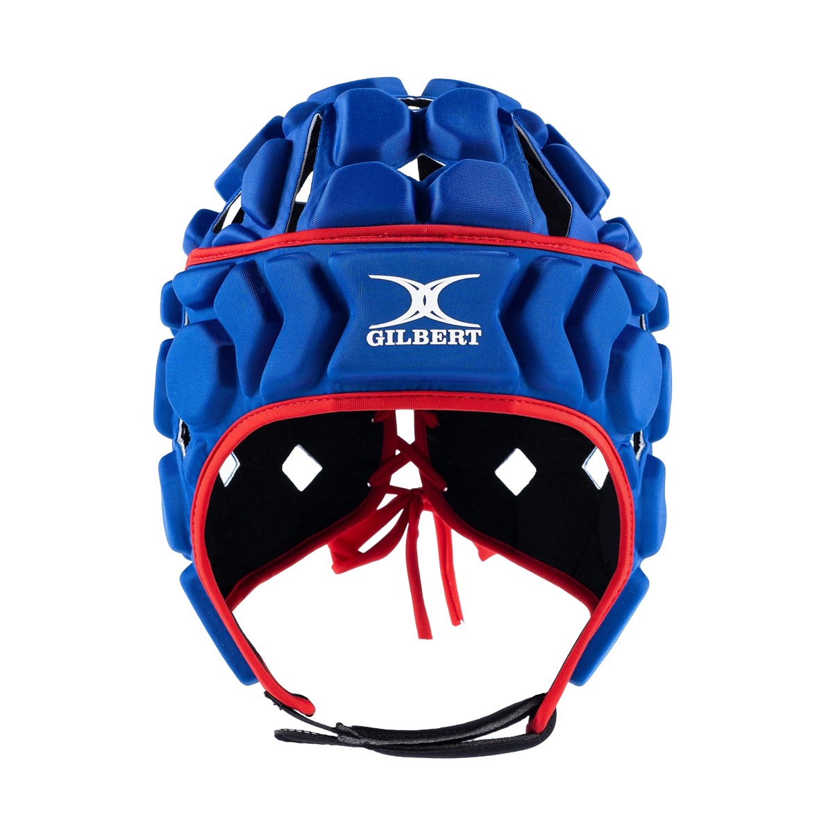 Gilbert Octane Headguard Royal/Red - Front View