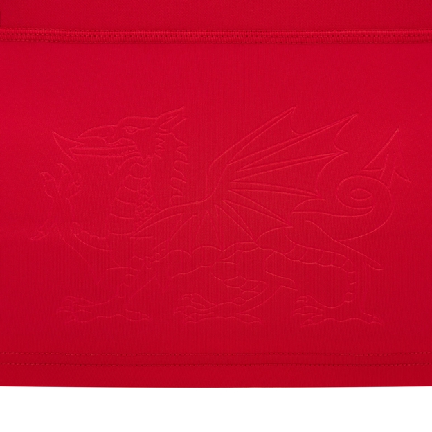 Wales Womens Home Rugby Shirt 26/27 Red - Embossed Dragon Close-up