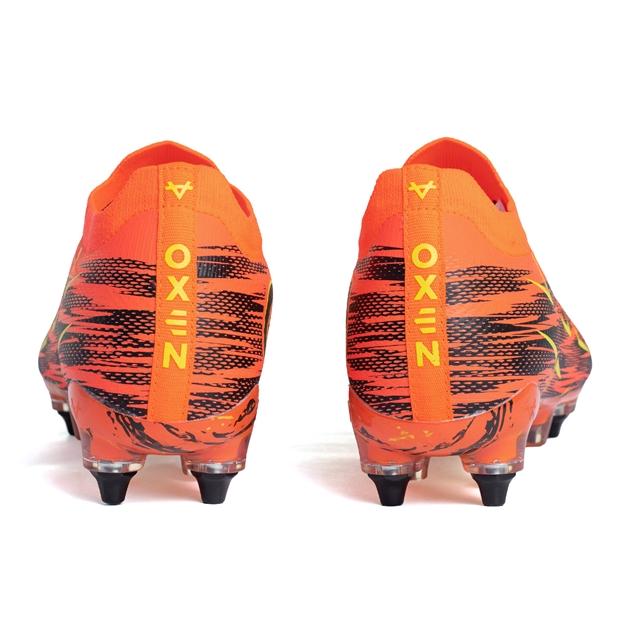 Oxen Adults Metasock Soft Ground Rugby Boots Orange Blaze - Back