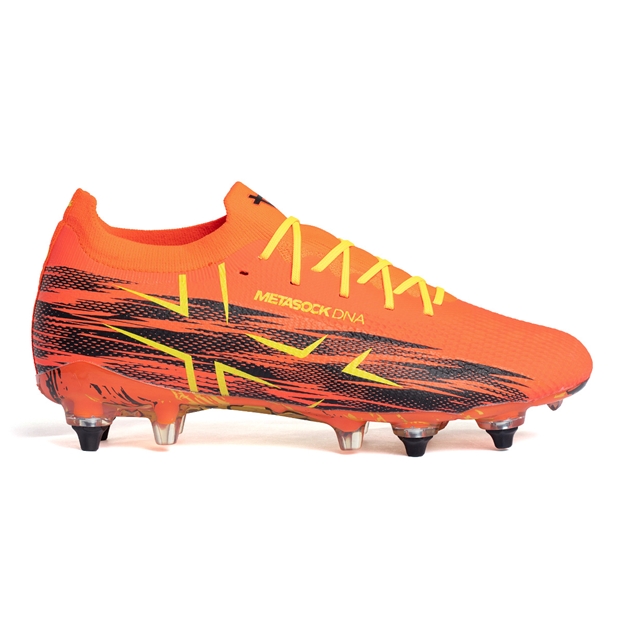 Oxen Adults Metasock Soft Ground Rugby Boots Orange Blaze - Outstep