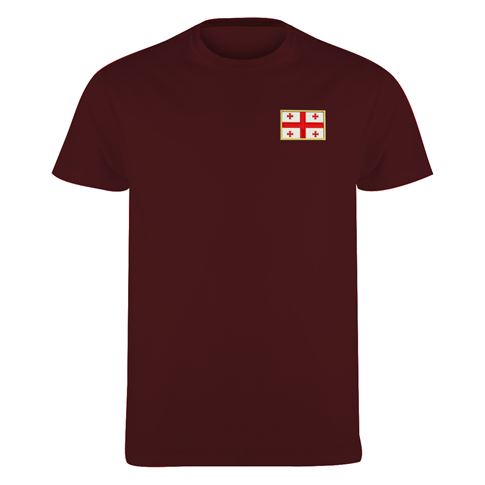 Georgia Mens Classic Printed T-Shirt Burgundy - Front