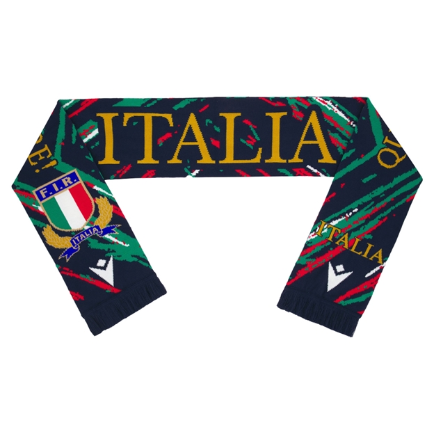 Italy Supporters Scarf 25/26 Black - Front
