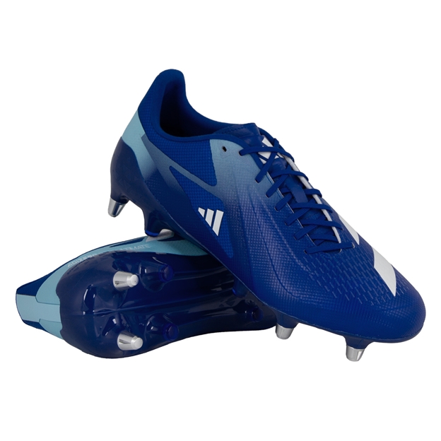 Adidas Adults Adizero RS15 Ultimate Soft Ground Rugby Boots Team Royal Blue - Front View