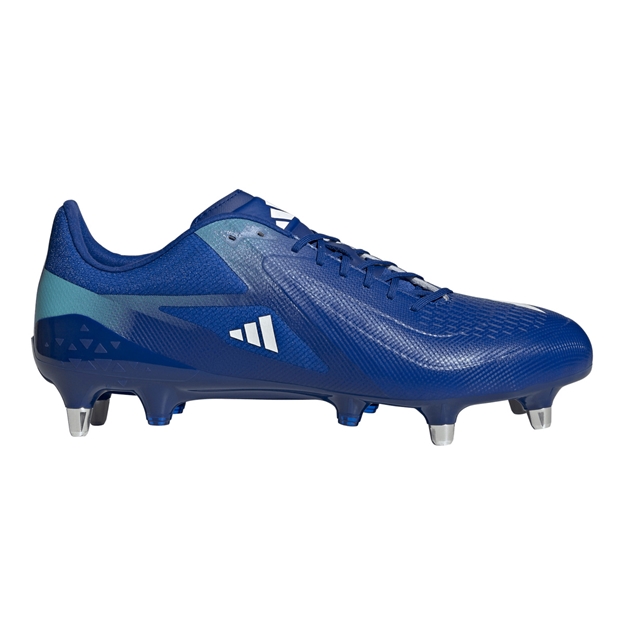 Adidas Adults Adizero RS15 Ultimate Soft Ground Rugby Boots Team Royal Blue - Outstep View
