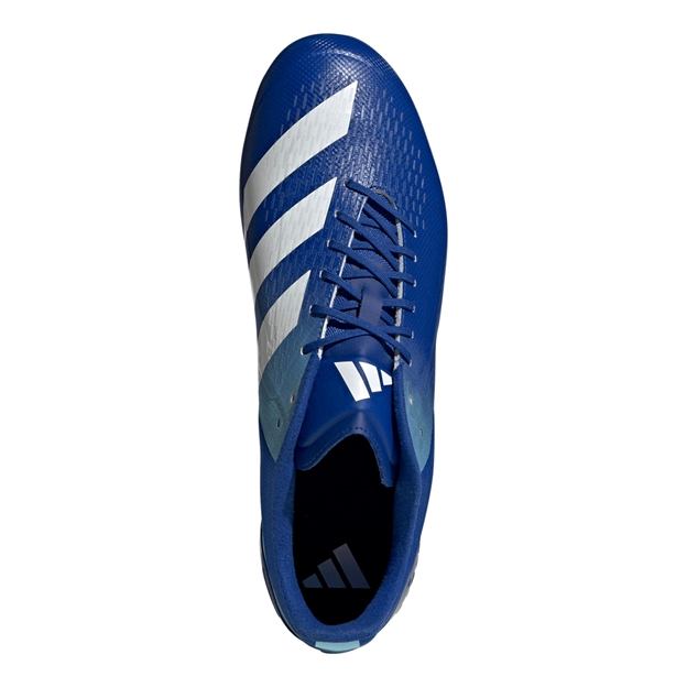 Adidas Adults Adizero RS15 Ultimate Soft Ground Rugby Boots Team Royal Blue - Top View