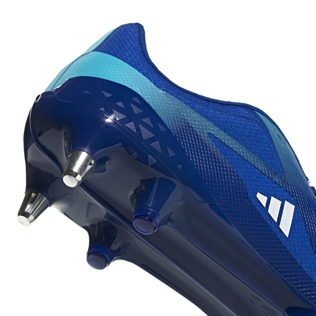 Adidas Adults Adizero RS15 Ultimate Soft Ground Rugby Boots Team Royal Blue - Heel Close-up