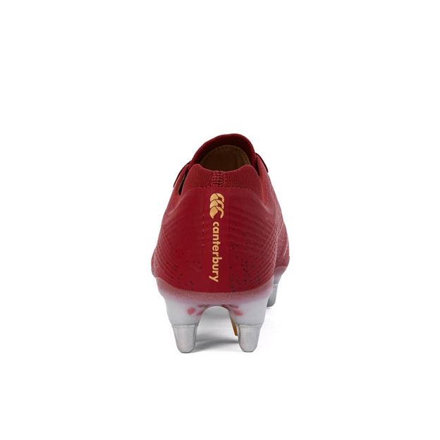 Canterbury Stampede Groundbreak Elite Soft Ground Rugby Boots Red - Heel