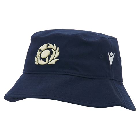 Scotland Bucket Hat 26/27 Navy and Sand - Front View