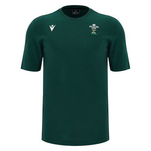 Wales Mens Travel T-Shirt 26/27 Green - Front View