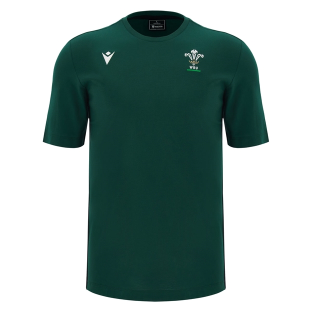 Wales Mens Travel T-Shirt 26/27 Green - Front View