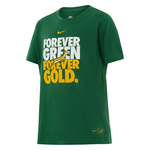 South Africa Springboks Youths Forever T-Shirt 26/27 - Gorge Green
