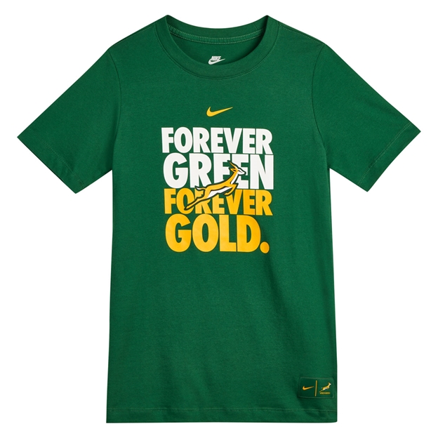South Africa Springboks Youths Forever T-Shirt 26/27 - Gorge Green
