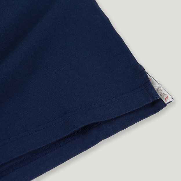 USA 1974 Adults Heritage Cotton Rugby Shirt Navy - Hem Close-up
