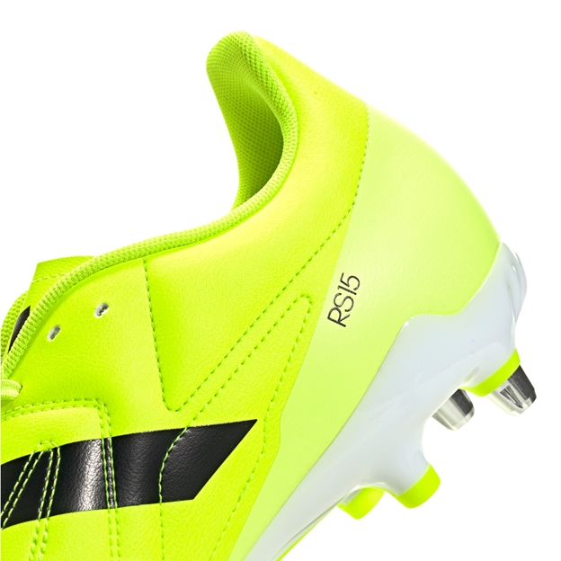 adidas Adults RS15 Soft Ground Rugby Boots Yellow - Heel