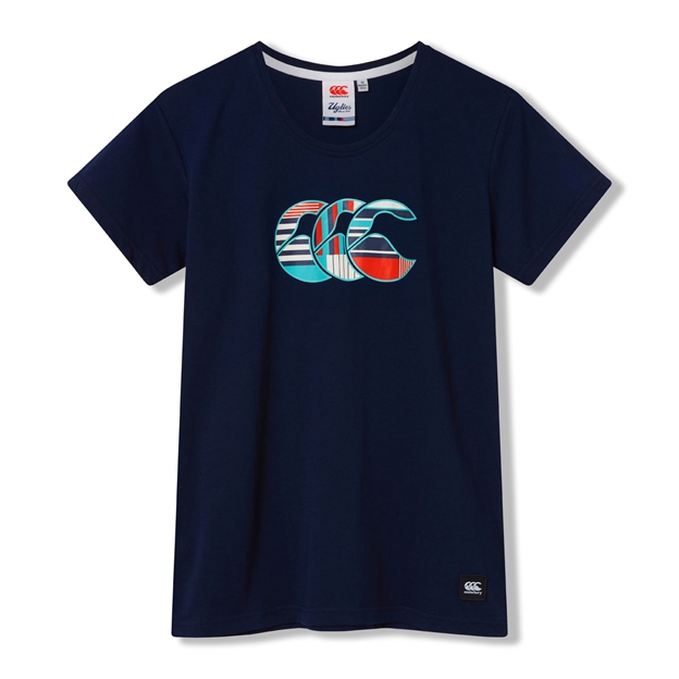 Canterbury Mens Uglies Logo T-Shirt Navy/Multi - Front View