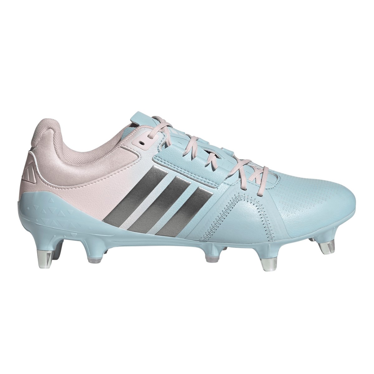 Adidas Womens RS15 Avaglide Soft Ground Rugby Boots Ice Blue - Front View