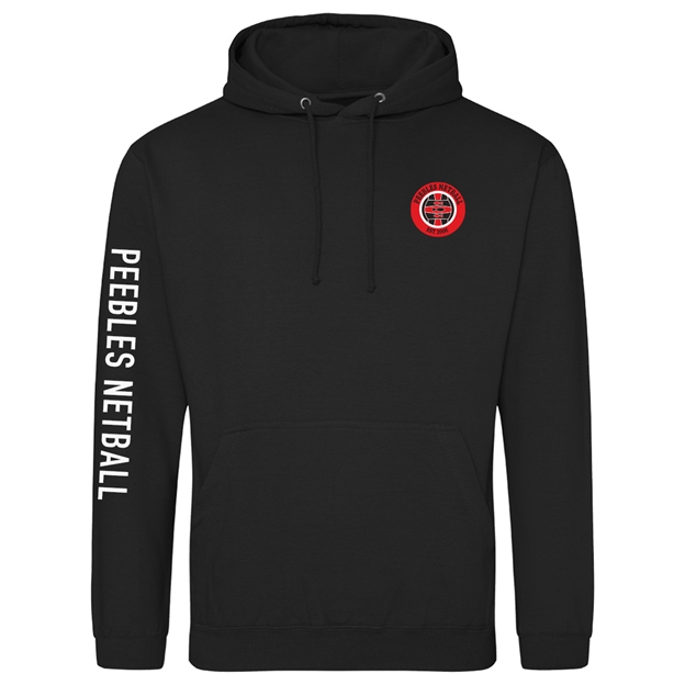 Peebles Netball Hoodie Black - (Required)