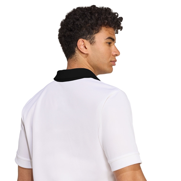 All Blacks Mens Away Rugby Shirt 25/26 White - Model Close-up Back