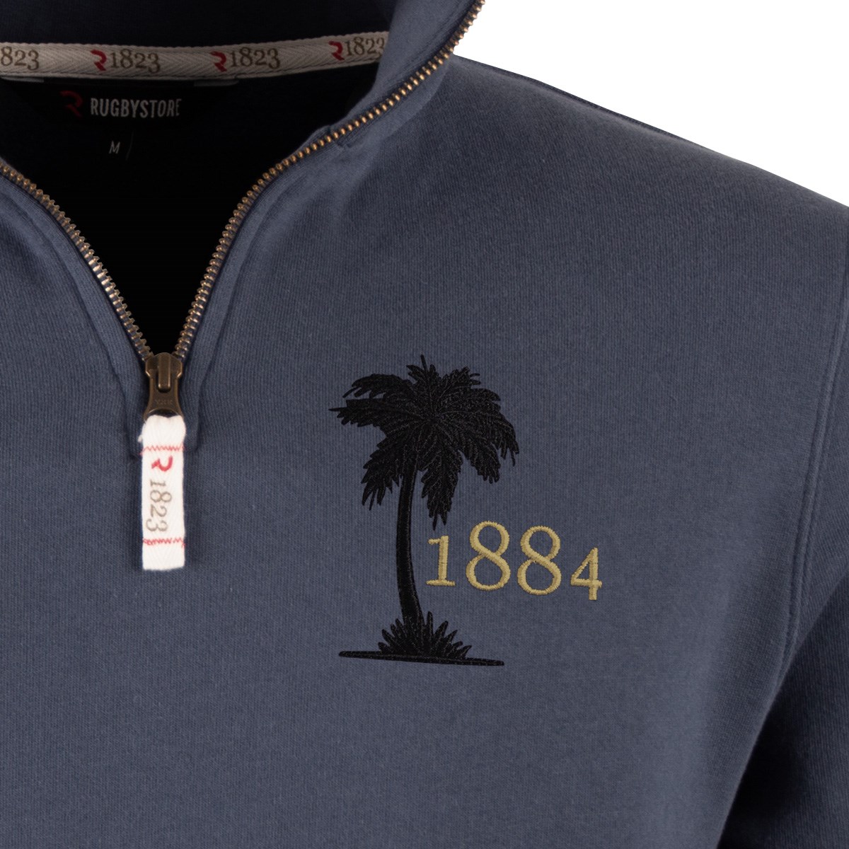 R1823 Fiji 1884 Quarter Zip Top - Petrol Blue