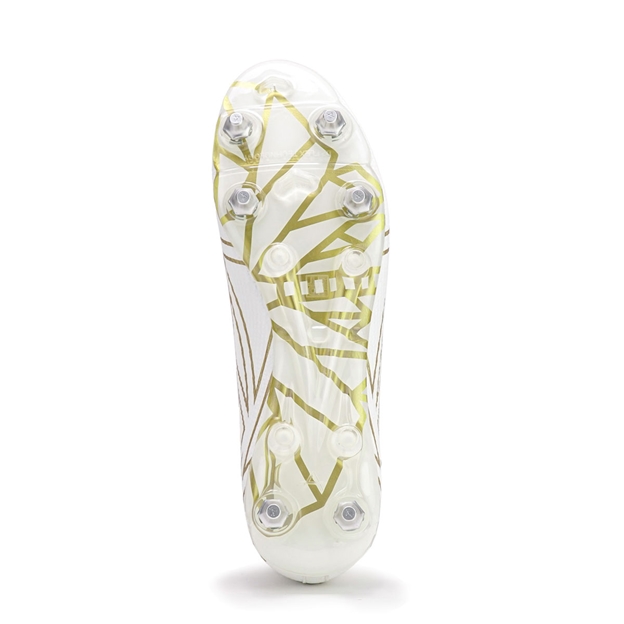 Oxen Adults Metasock Hawkshift Soft Ground Rugby Boots White:Gold - Soleplate View