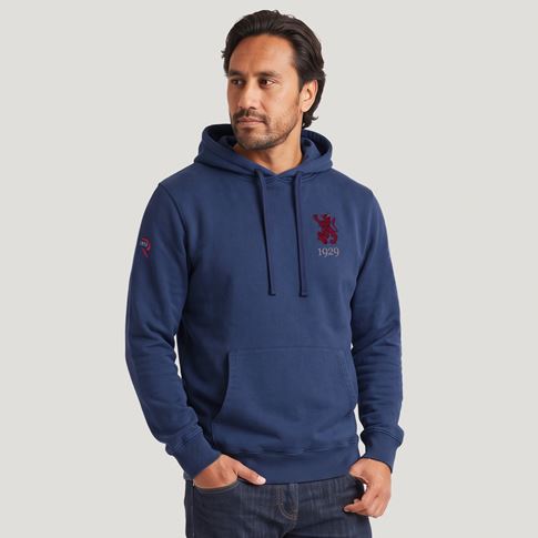 Spain 1929 Hoodie Petrol Blue - Model Front View