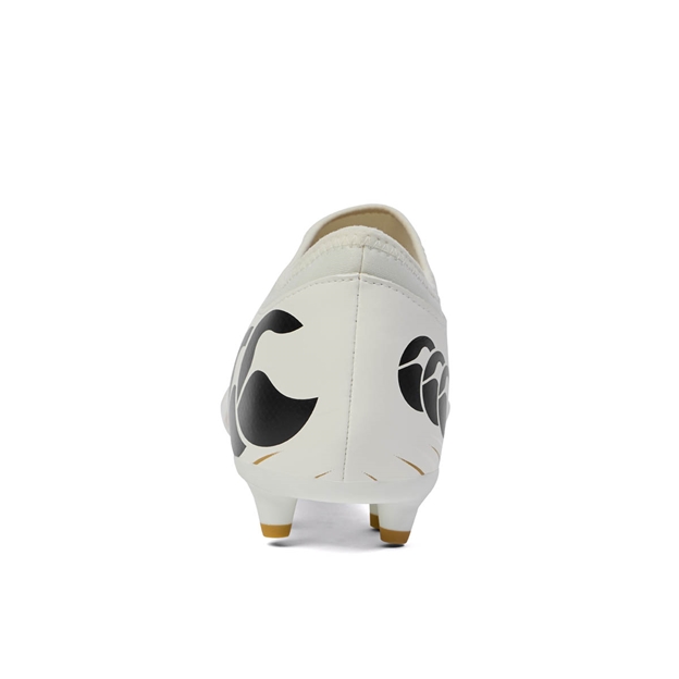 Canterbury Adults Speed Falcon Team Firm Ground Rugby Boots - White - Back