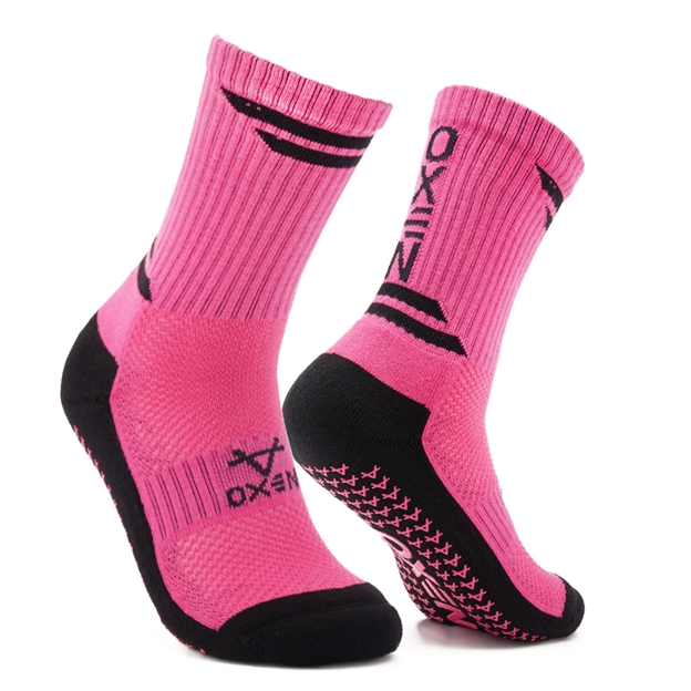 Oxen Grip Socks Pink:Black - Front