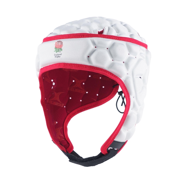 Gilbert Kids England Rugby XP250 Headguard White - Front View