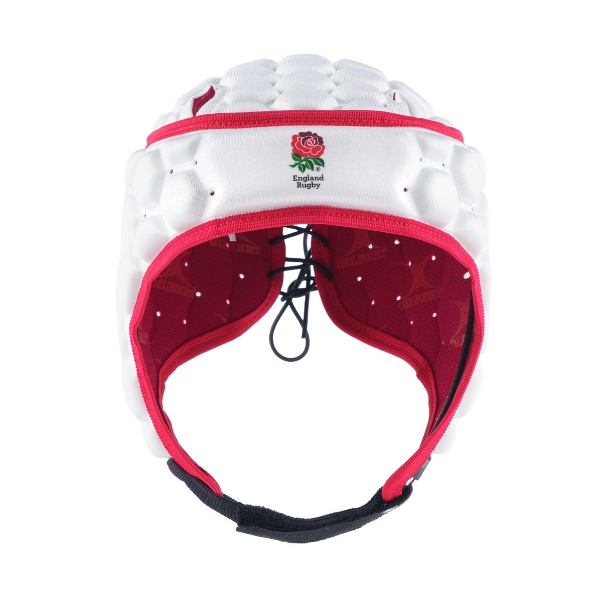 Gilbert Kids England Rugby XP250 Headguard White - Front View