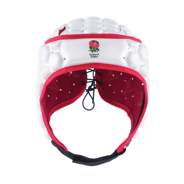 Gilbert Kids England Rugby XP250 Headguard White - Straight On View