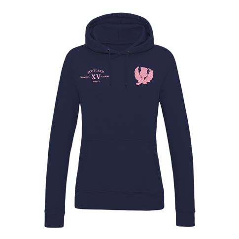 Womens World Cup Scotland Womens Classic Hoodie Navy - Front