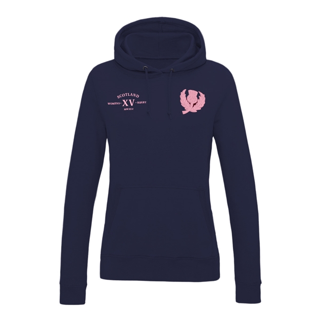 Womens World Cup Scotland Womens Classic Hoodie Navy - Front