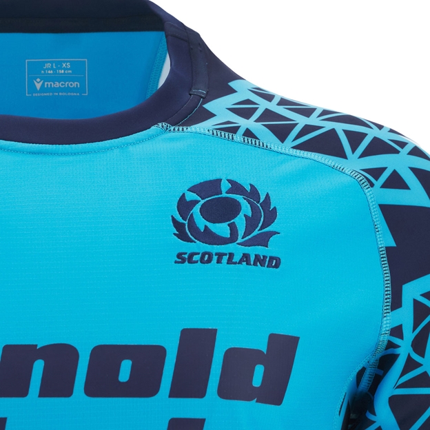 Scotland Junior Training Rugby Shirt 25/26 Neon/Sky - SRU