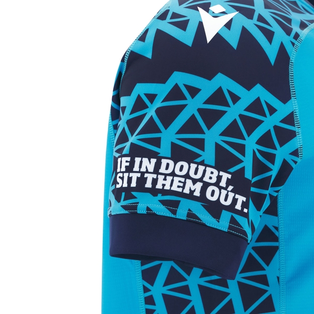Scotland Junior Training Rugby Shirt 25/26 Neon/Sky - If In Doubt, Sit Them Out