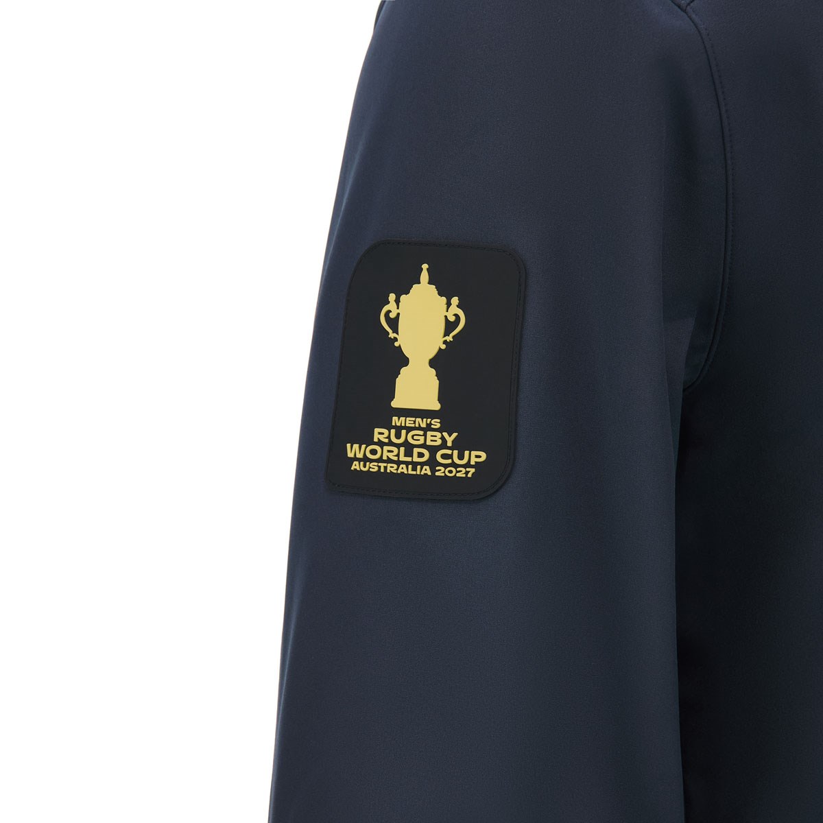 Rugby World Cup 2027 Mens Athleisure Softshell Waterproof Jacket - Navy/Gold - Front