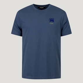 Hong Kong 1886 T-Shirt Petrol Blue - Front View