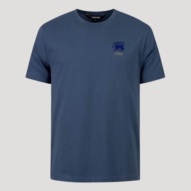 Hong Kong 1886 T-Shirt Petrol Blue - Front View