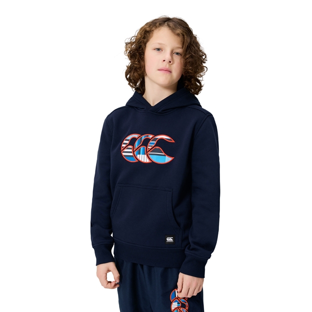Canterbury Kids Uglies Hoodie Navy - Model Walking