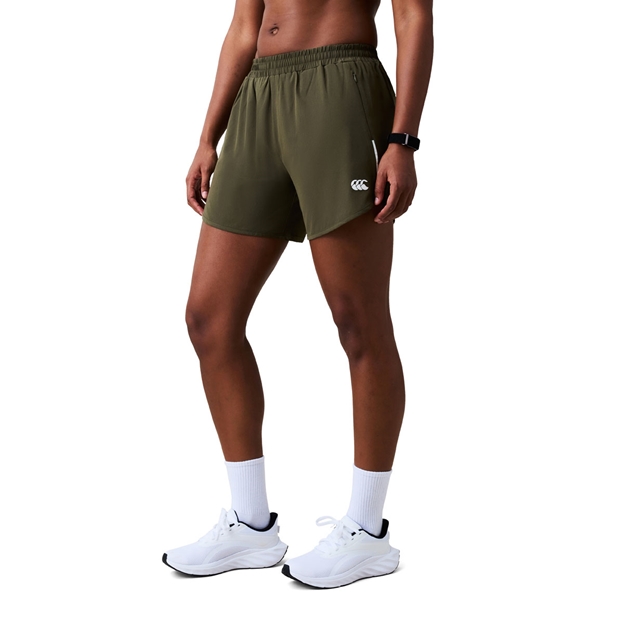 Canterbury Womens Tempo+ Training Shorts Ivy Green - Model Side View