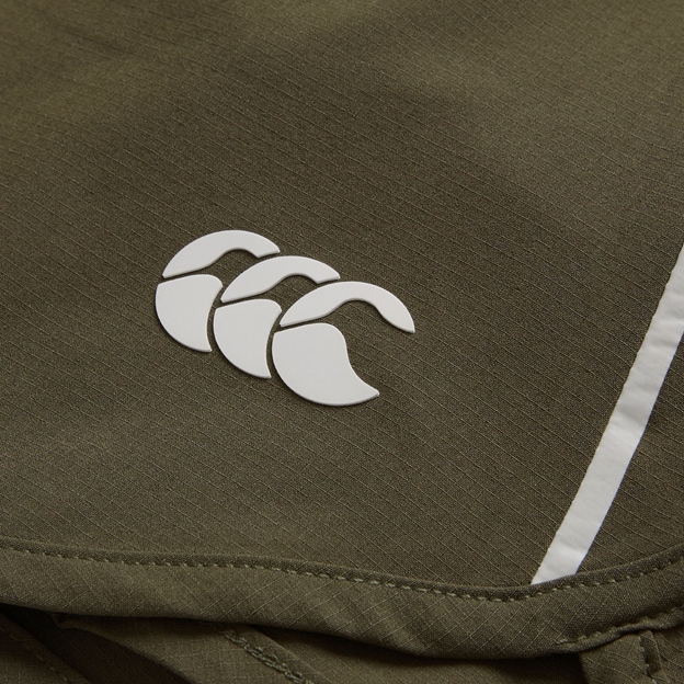 Canterbury Womens Tempo+ Training Shorts Ivy Green - CCC Logo Close-up